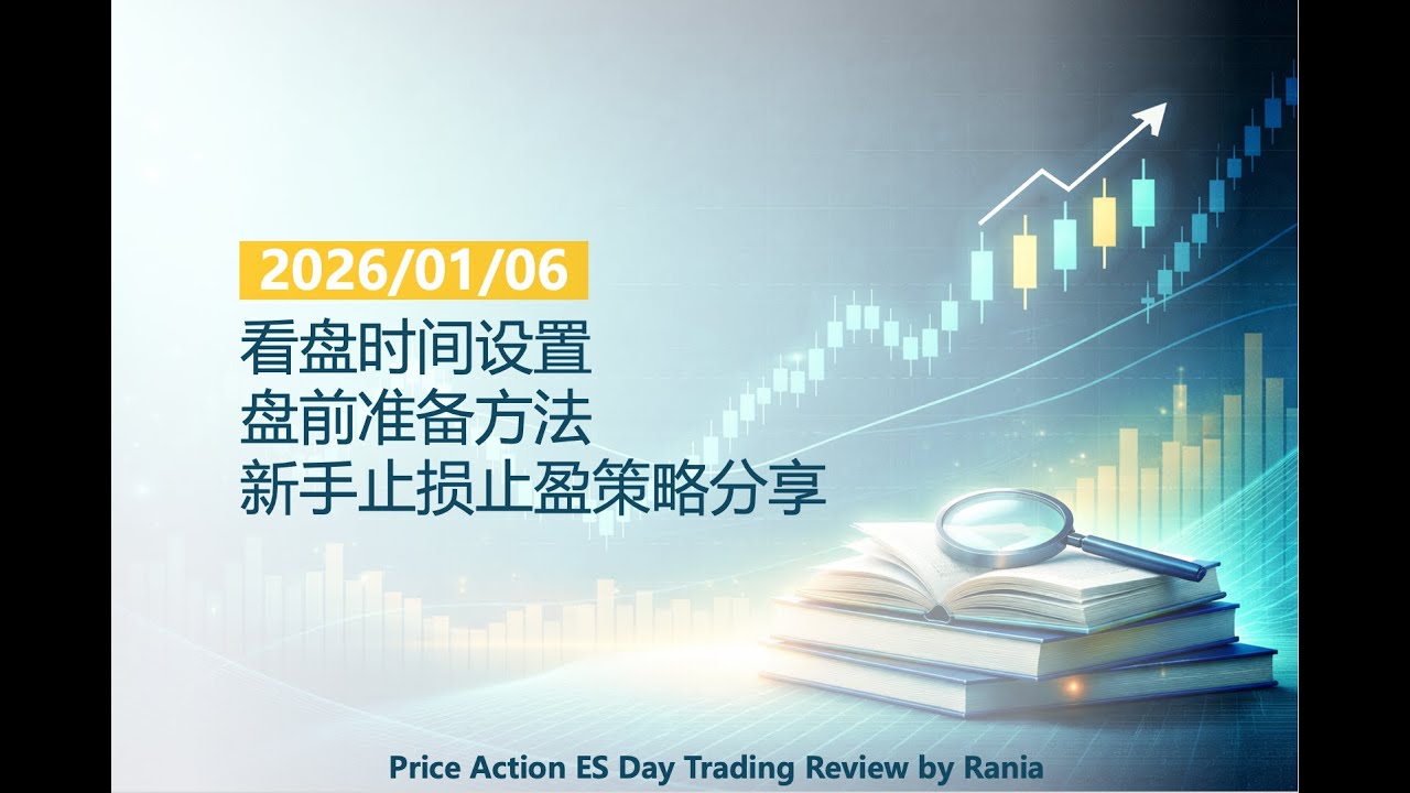 【Price Action ES Day Trading Review】0106 看盘时间设置/盘前准备方法/1R2R的止盈方法