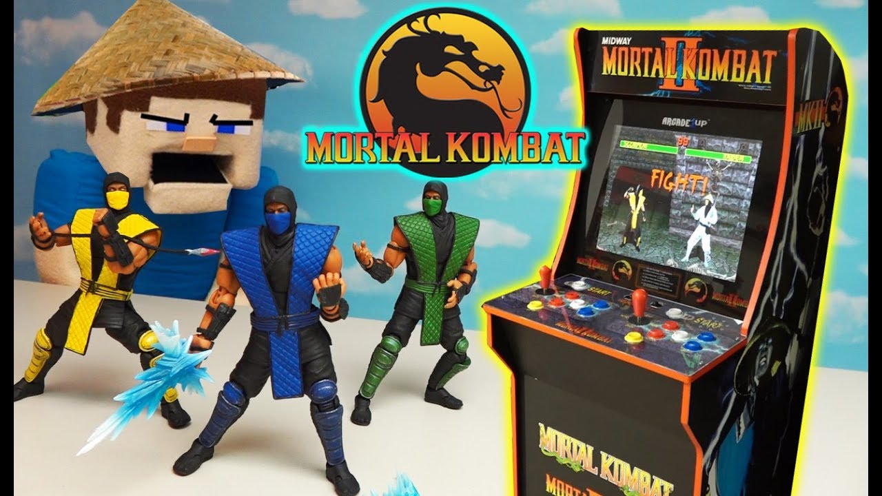 MORTAL KOMBAT Sub Zero Figure vs. Arcade1up Arcade Cabinet FIGHT Unboxing