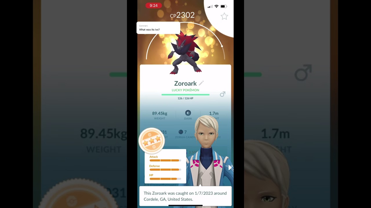 #zoroark #stats #pokemongo #luckypokemon #pokemon #pok&eacute;mon
