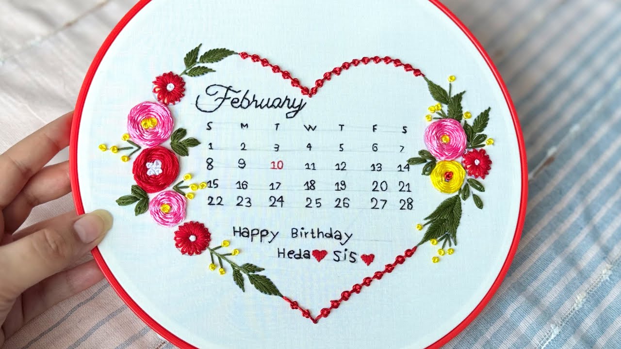 This Hand Embroidered Calendar Is the Cutest Birthday Gift Ever 🎁