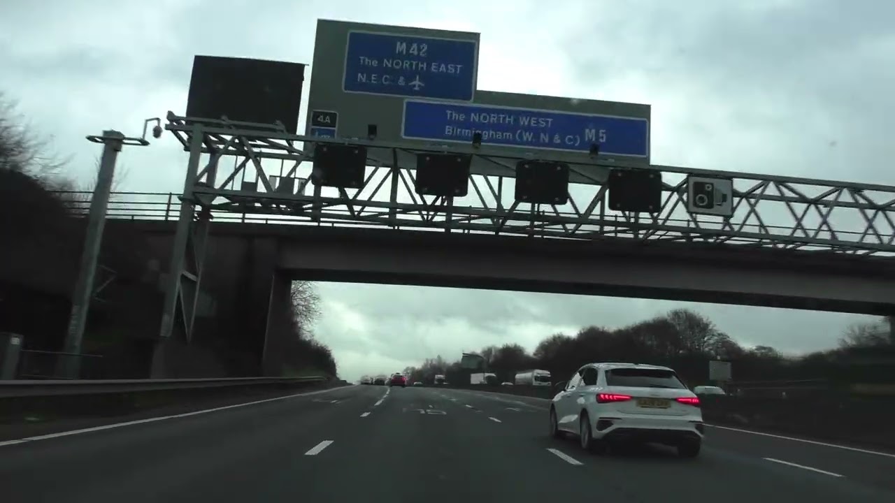 Driving On The M5, M6, M62 & M57 Motorways From Worcester To Liverpool, England 22nd January 2026