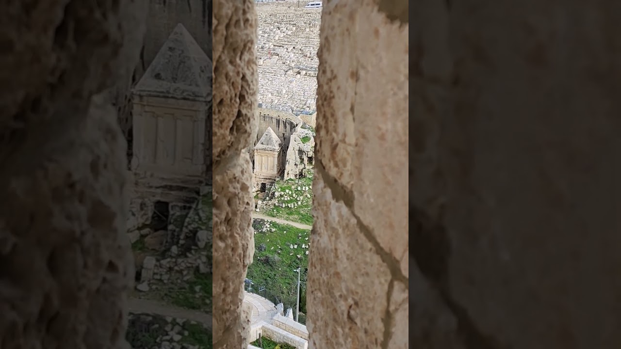 The tomb of Absalom, the son of King David, as seen from the Temple Mount #jerusalem #israel #travel