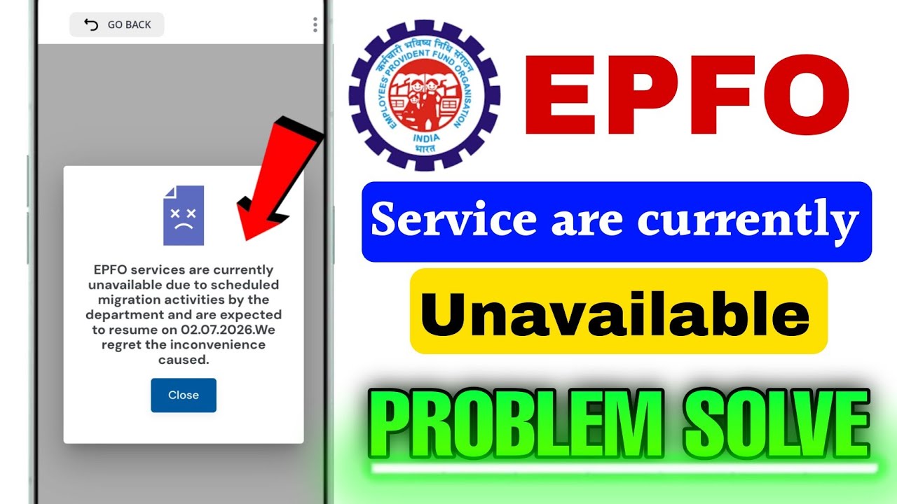 umang app service temporarily unavailable | EPFO Service are currently Unavailable 02.07.2026 Fix