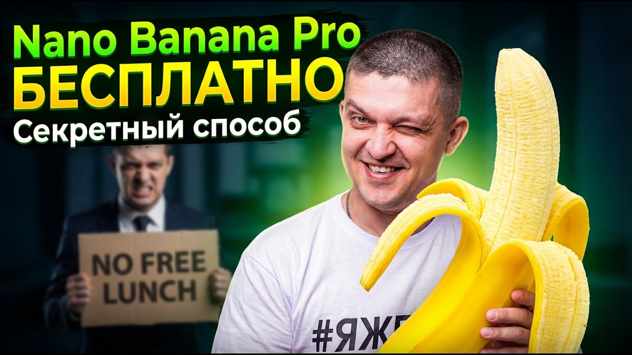 Nano Banana Pro БЕСПЛАТНО: Секретный способ, о котором молчат!