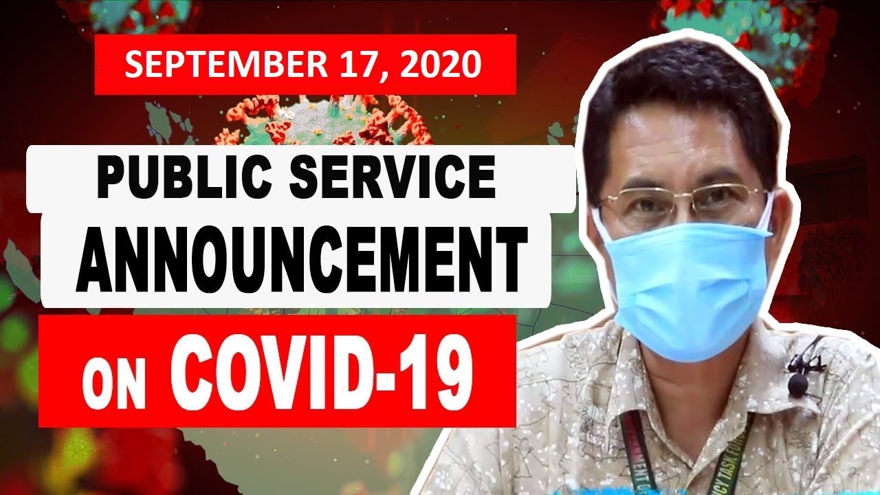 Public Service Announcement on COVID-19 (September 17, 2020)