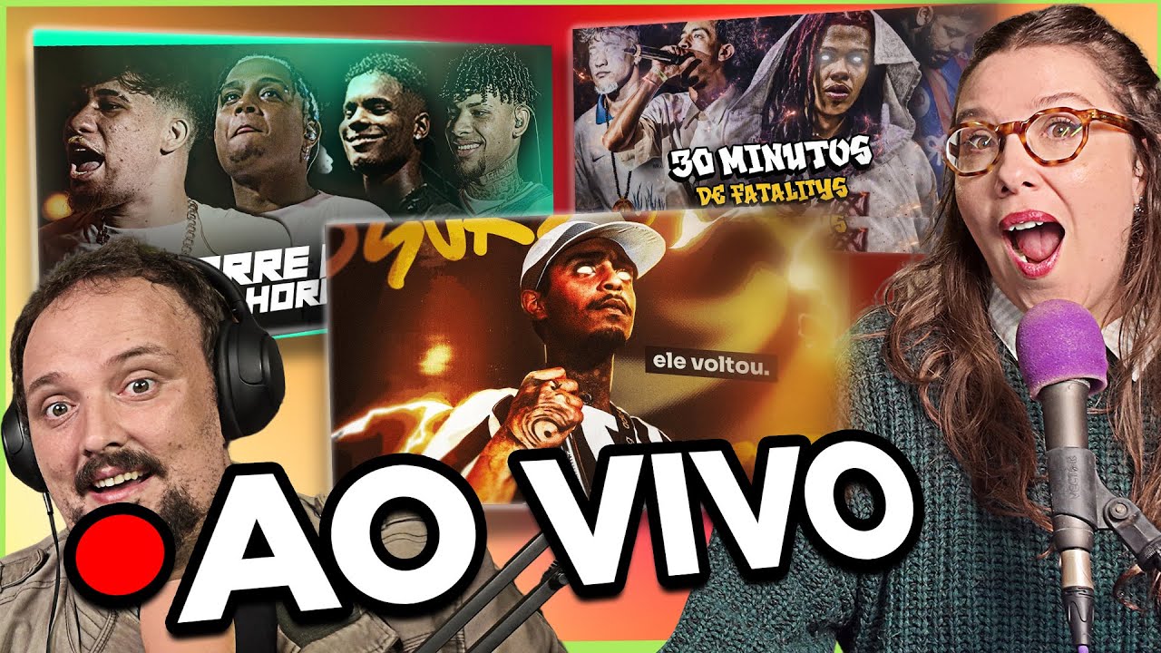 REACT AO VIVO - o GUINHO voltou pras BATALHAS.... ☠️ 30 MINUTOS DE RIMAS VICIANTES NO UNDERGROUND 🍬💥
