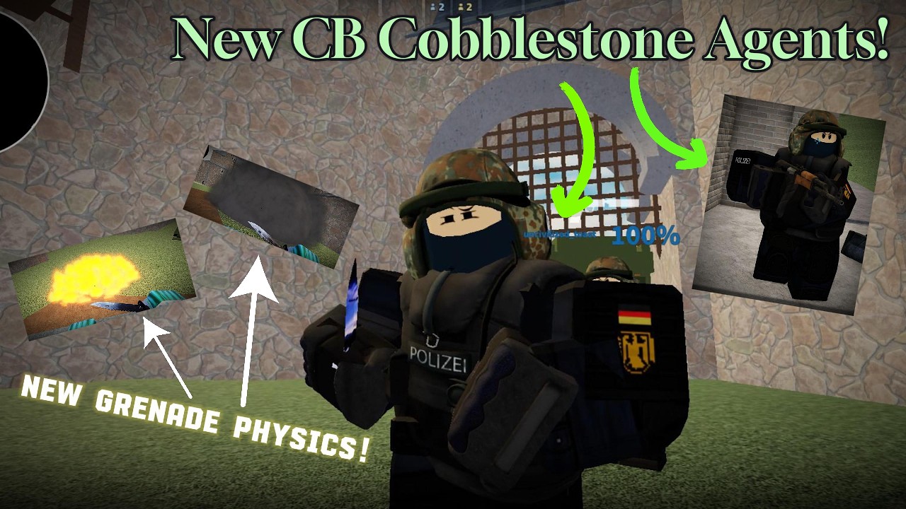 New Cobblestone CT Agents & Grenade Physics Improvements! Counter Blox Mini-Update! (ROBLOX)