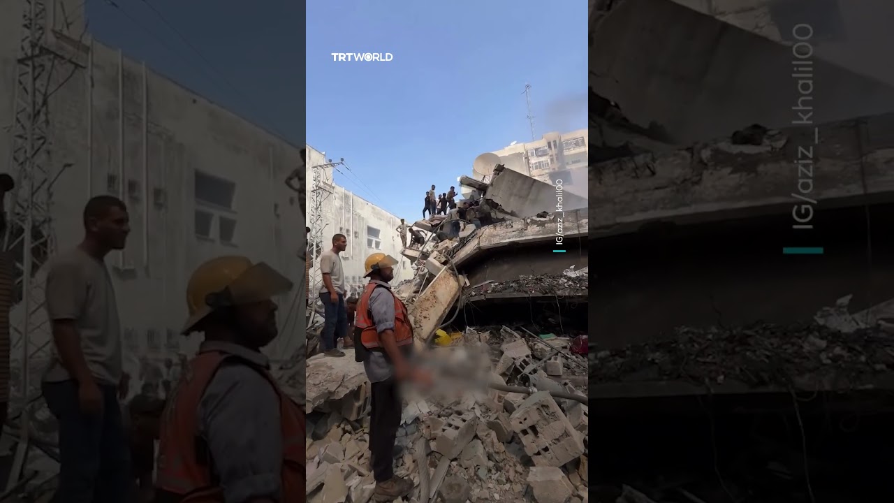 Israeli air strikes target Gaza residential building housing medical relief office