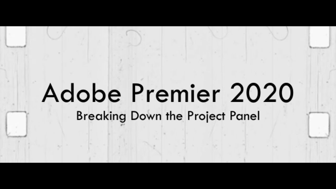 Adobe Premier Project Panel