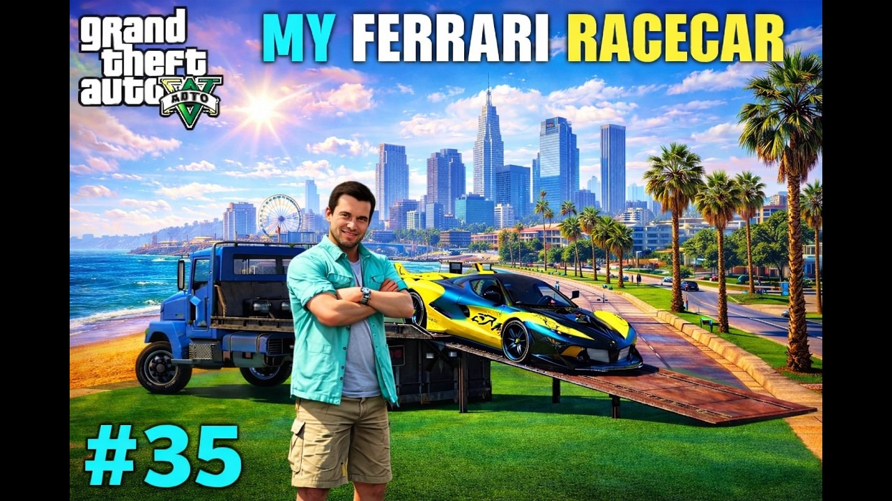MY FERRARI RACE CAR🏎️💨 IN GTA 5//(2026)#35#car #gta #ferrari #gaming #GAMERTGLIDE