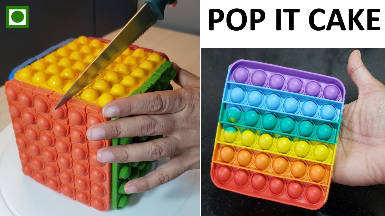Trending Chocolate Pop It Cake Recipe | Oddly Satisfying Rainbow Cake decoration Idea | Cake Design