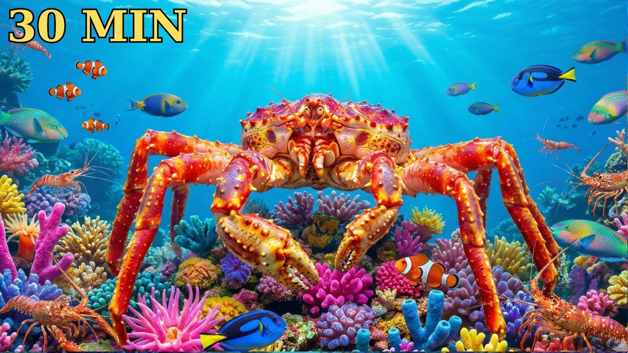 30-Minute Ocean Exploration 4K 🐠 | Discover Vibrant Coral Reefs & Marine Life