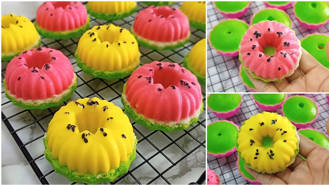 CUMA 2 TELUR BISA BIKIN BOLU KUKUS SEMANGKA LEMBUT DAN CANTIK SEBANYAK INI