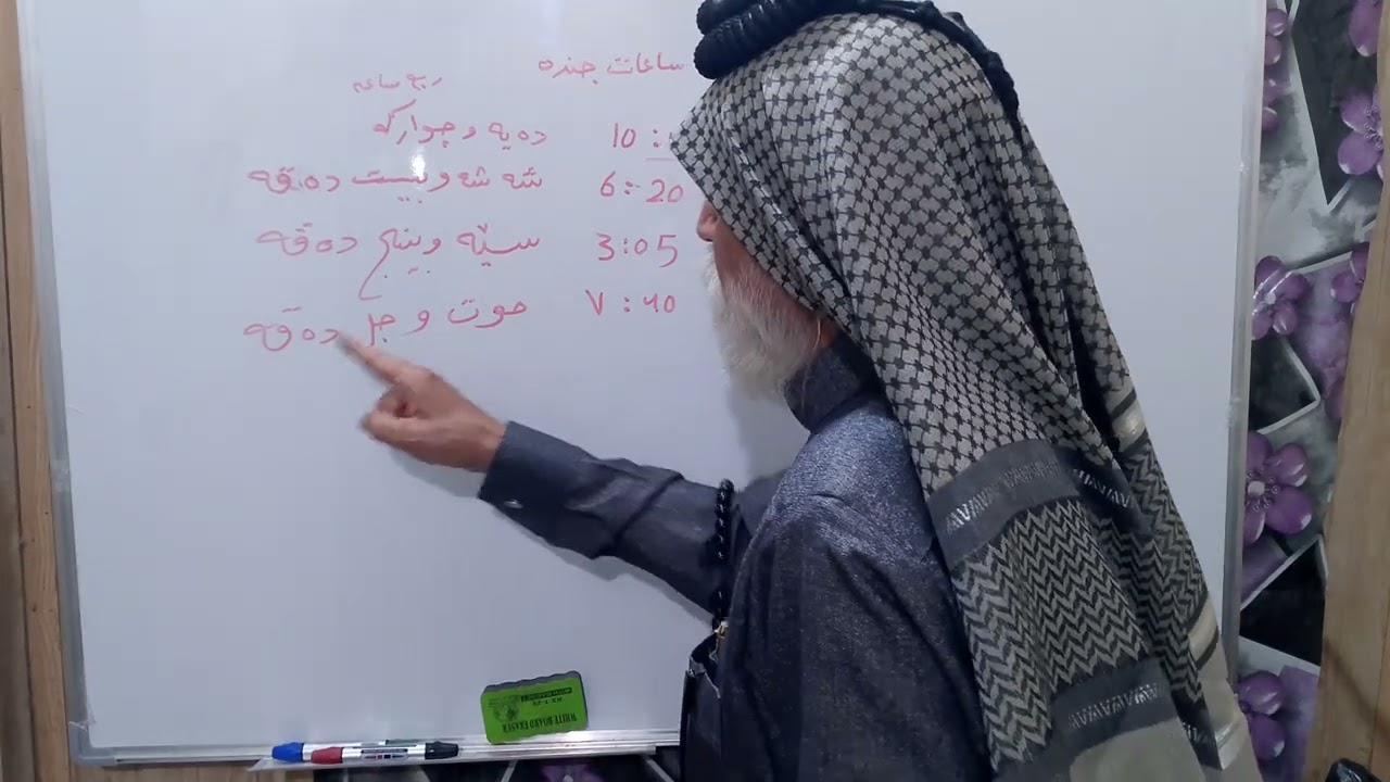 تعلم الساعات في اللغه الكردية