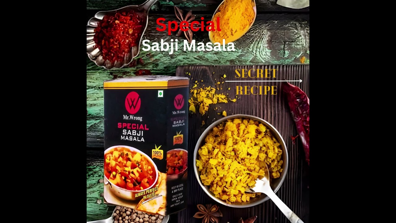 Mastering Flavor: Mr. Wrong Sabji Masala Unveiled! 👨&zwj;🍳🌶️ | Spice Perfection Since 1998