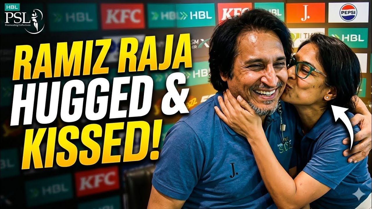 Ramiz Raja Hugged & Kissed by Female Commentator Lisa Sthalekar in PSL