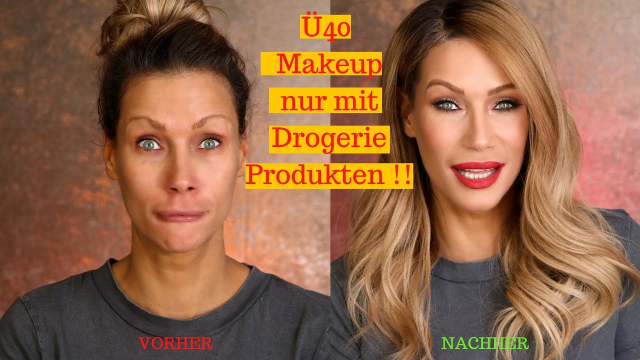 Ü40 Makeup NUR mit Drogerie Produkten !!!! | Anfänger Starter Set
