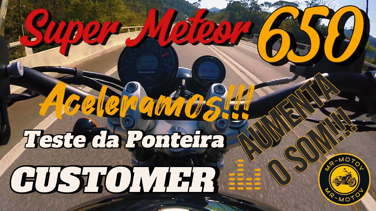 Teste da Ponteira Customer na Estrada!!! Aumenta o SOM! #royalenfieldbrasil #custom #supermeteor650