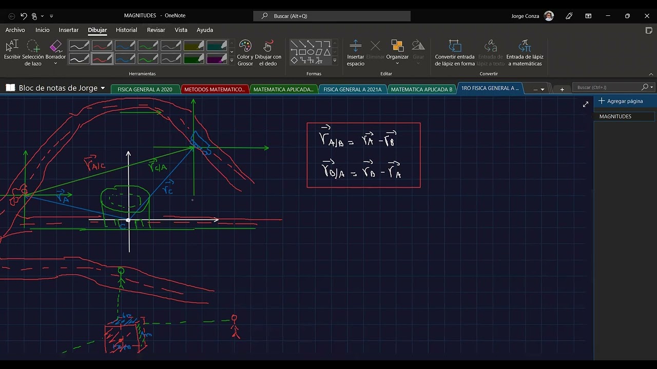 F&iacute;sica General A ejercicios de vector posici&oacute;n y posici&oacute;n relativa