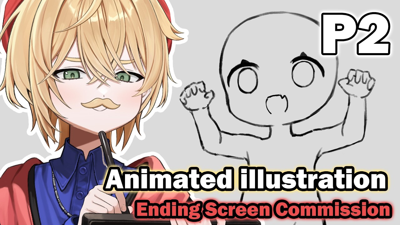 Drawing the cute chibi! | Commission - Part 2