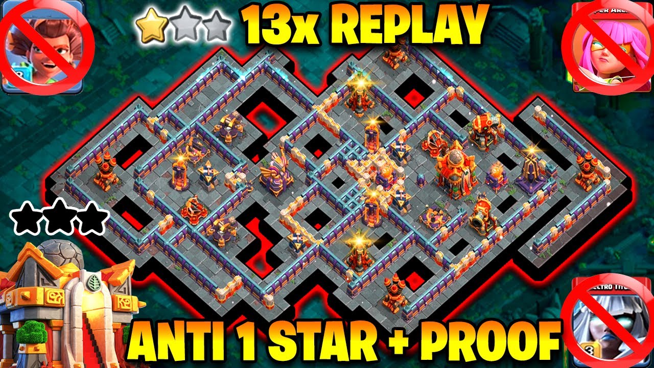 Anti 1 Star Th16 War Base + REPLAY | Th16 Anti ROOT RIDER Base ! TH16 BASE LINK ! TH16 BASE LAYOUT