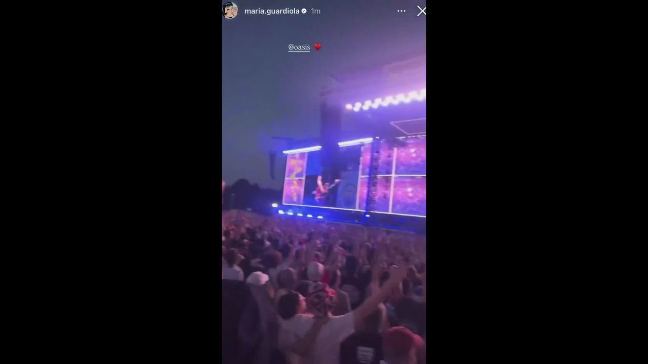 Pep y Maria GUARDIOLA disfrutan del CONCIERTO de OASIS: &iexcl;padre e hija en modo fan!