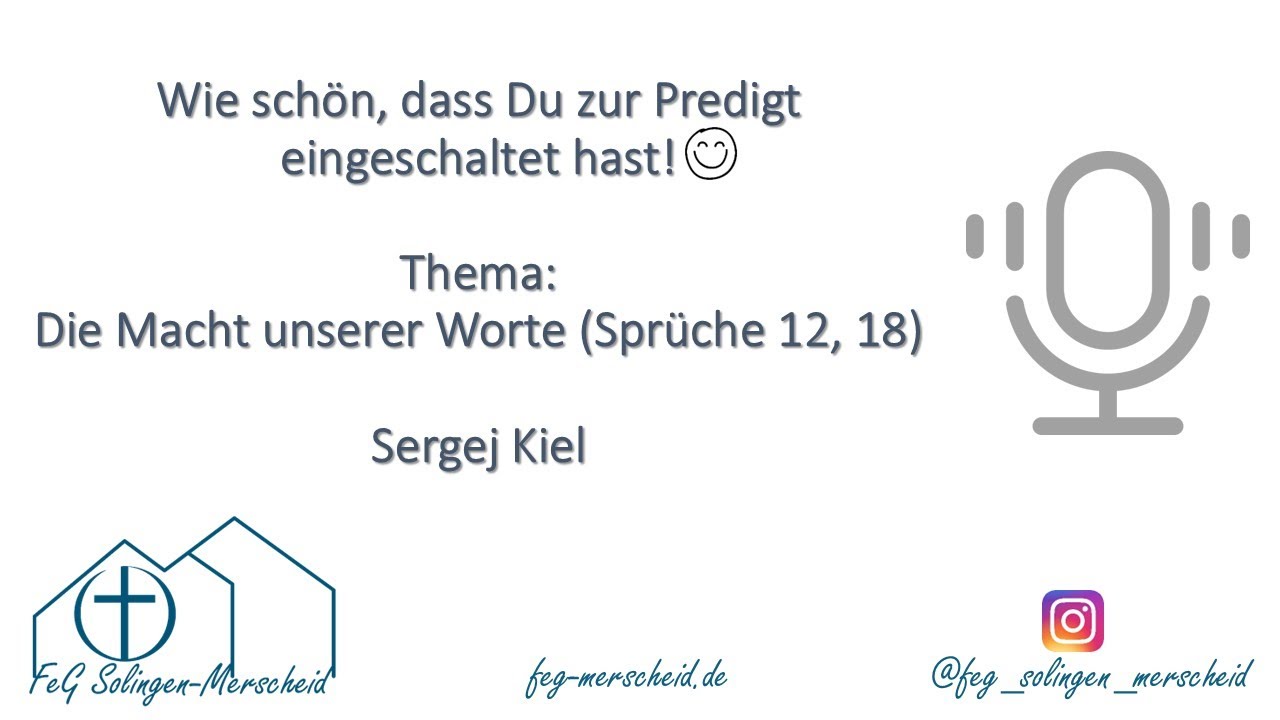 Die Macht unserer Worte | 14.09.2025] | Sergej Kiel | FeG Solingen-Merscheid