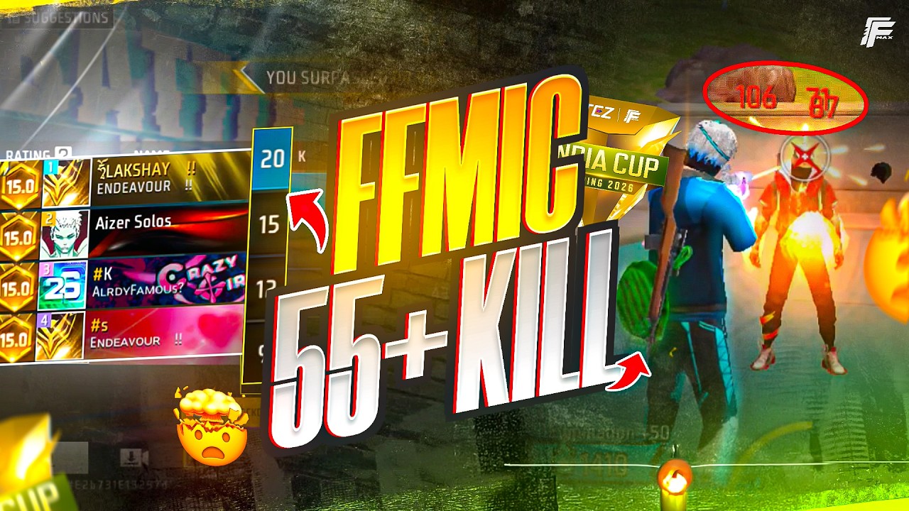 FFMIC Spring 2026 Practice Scrims |  55+ Kills  Competitive Gameplay | Free Fire MAX Esports India