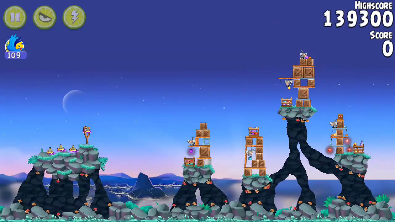 Angry Birds Rio Rocket Rumble All levels (Mighty Eagle any%)