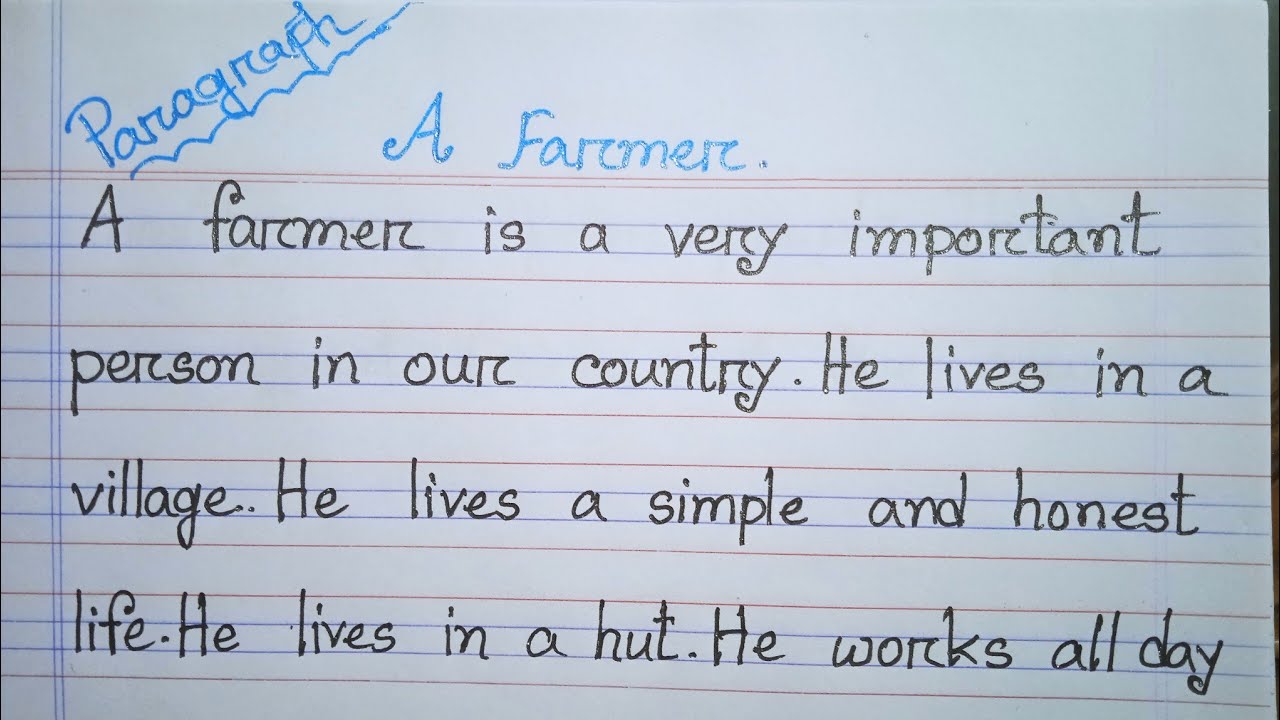 A farmer paragraph || Essay on a farmer || paragraph A farmer || very important paragraph.
