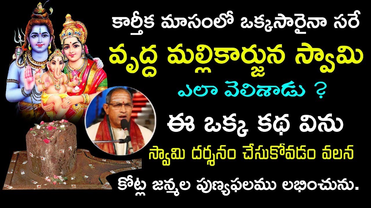 శ్రీశైలంలో వృద్ధ మల్లికార్జున స్వామి దర్శనం చేసుకోవడం వలన కోట్ల జన్మల పుణ్యఫలము లభించును || Chaganti