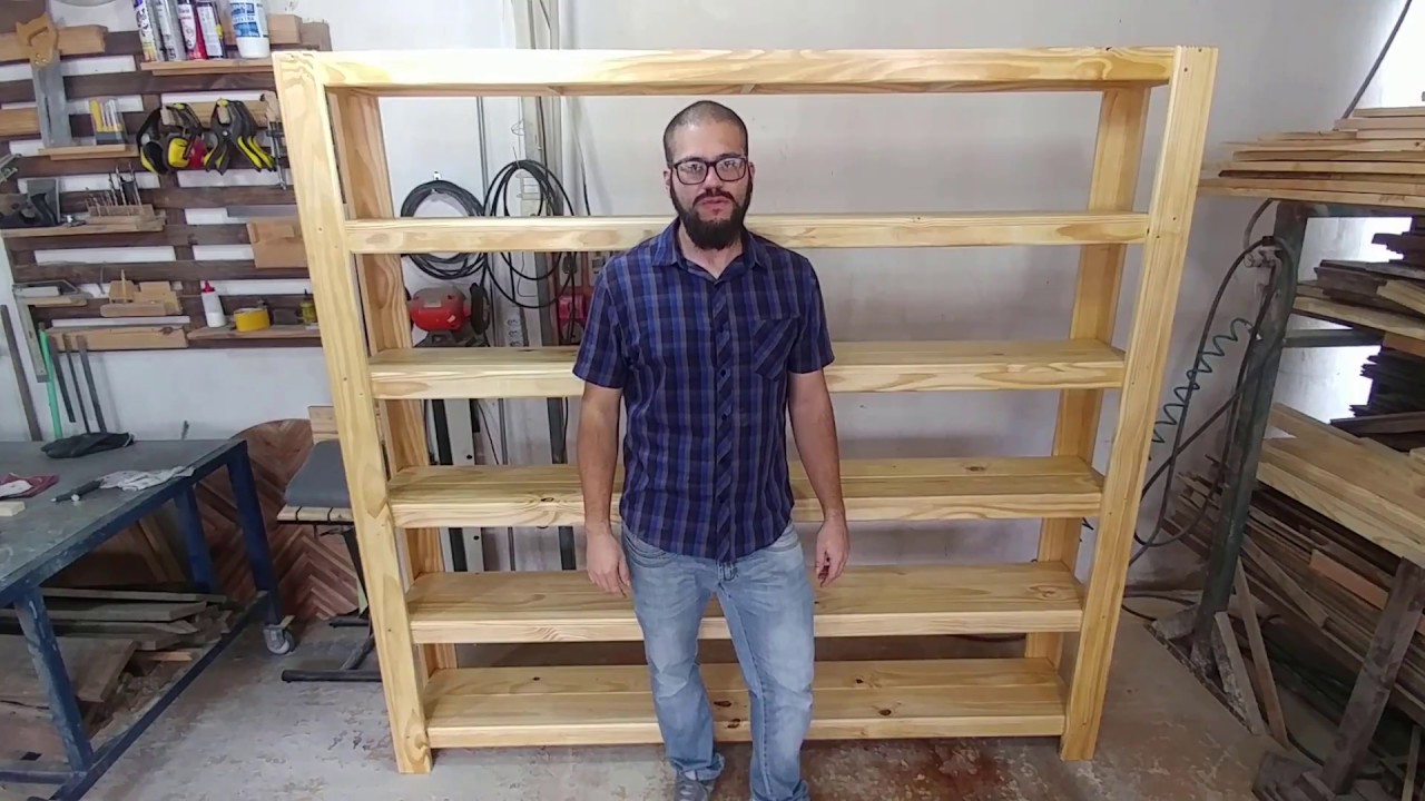 Fabricando uma estante de madeira de pinus