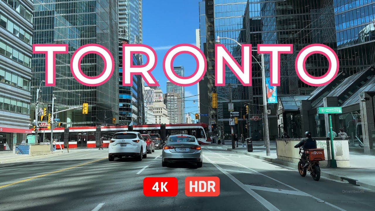 Downtown to Yorkdale Mall via University Ave & Bloor | Toronto 4K HDR POV Drive