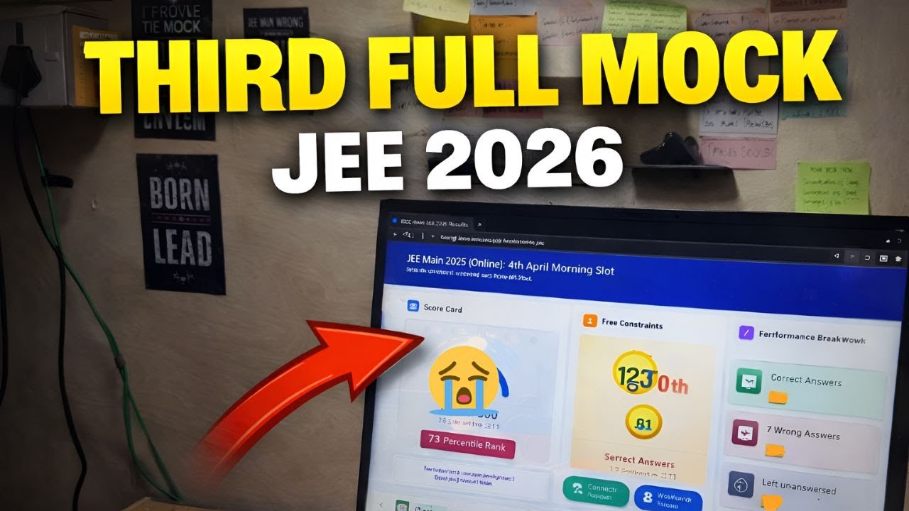 🔥Third Full Mock Test Results JEE 2026 🥀 | Cutoff Clear Nahi Ho Raha?