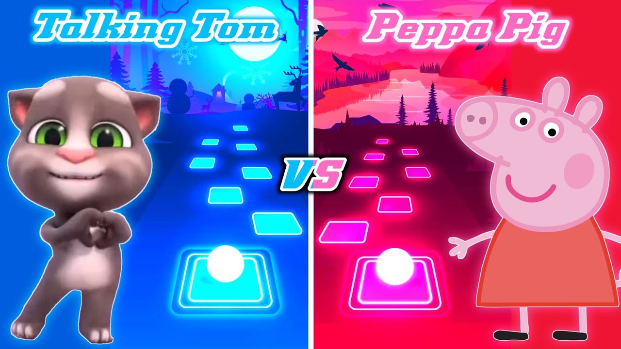 Talking Tom Vs Peppa Pig - Tiles Hop EDM Rush