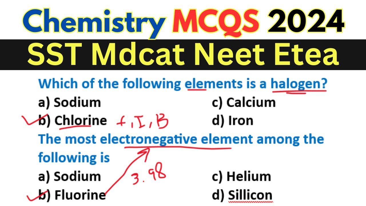 Chemistry mcqs 2024 | Most important Mcq for Entry Test | Chemistry Mcqs class 11th & 12th