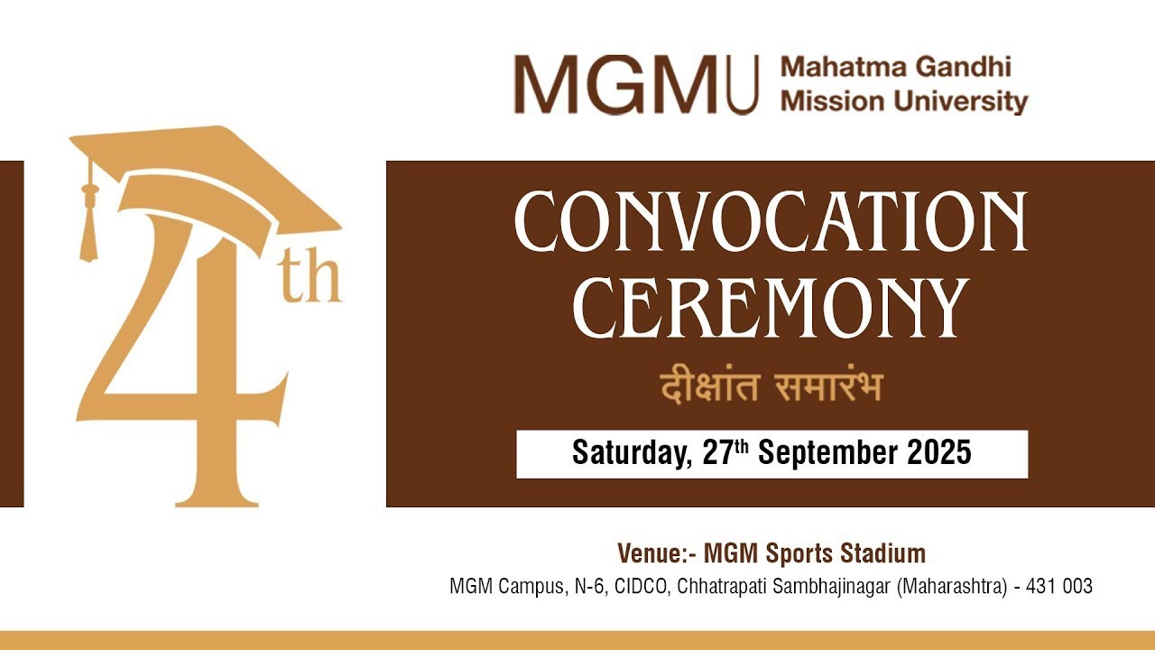 4th Convocation Ceremony 2025 | MGM University | Chhatrapati Sambhajinagar