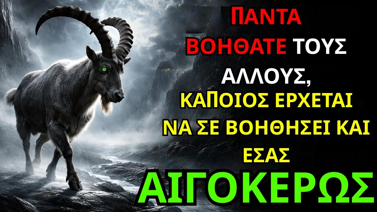 ♑👑 ΑΙΓΟΚΕΡΩΣ – ΠΑΝΤΑ ΒΟΗΘΑΕΙΣ ΤΟΥΣ ΑΛΛΟΥΣ, ΚΑΠΟΙΟΣ ΕΡΧΕΤΑΙ ΝΑ ΣΕ ΒΟΗΘΗΣΕΙ ΚΑΙ ΕΣΥ