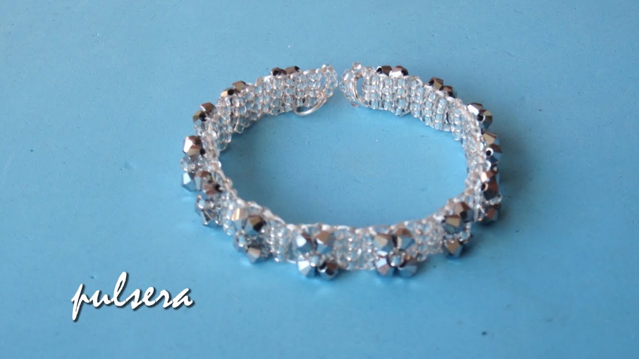 DIY - Pulsera flores de tupis - Tupi flower braceletسوار الزهور TupisБраслет из цветов туписа