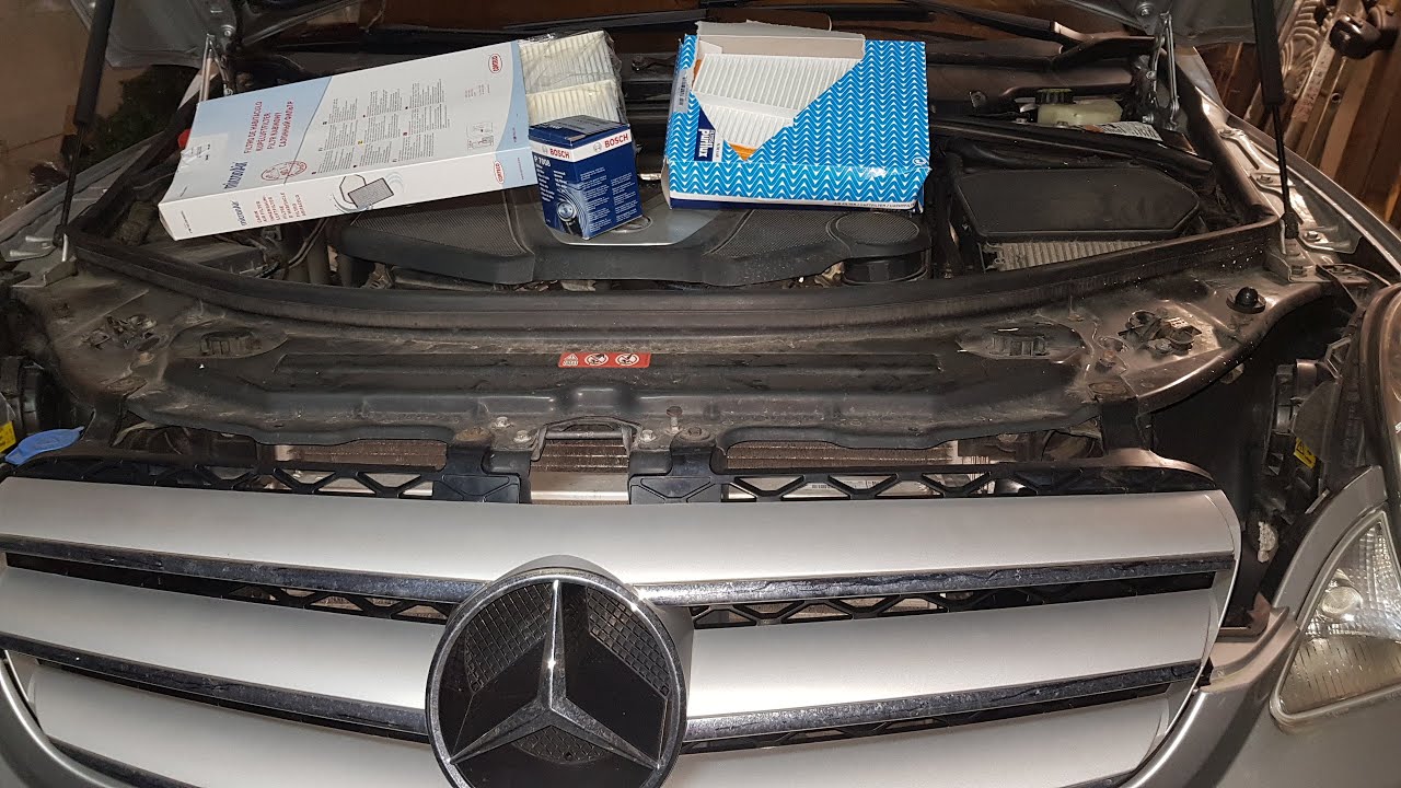 CHANGEMENT HUILE ET  FILTRE MERCEDES R / Ml CLASSE, moteur OM 642, W 251