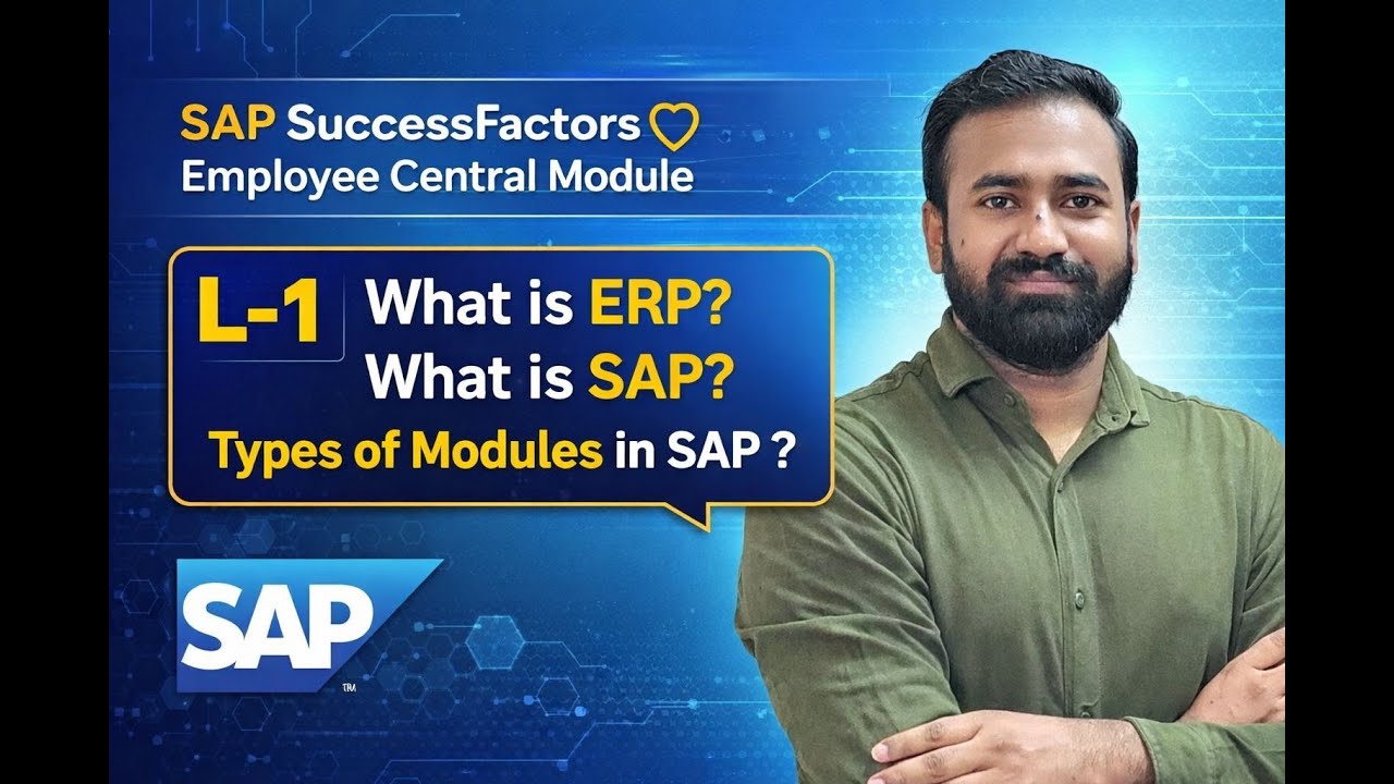 L-1: What is ERP? What is SAP? Types of SAP Modules | Introduction to SAP SuccessFactors EC #sapsf
