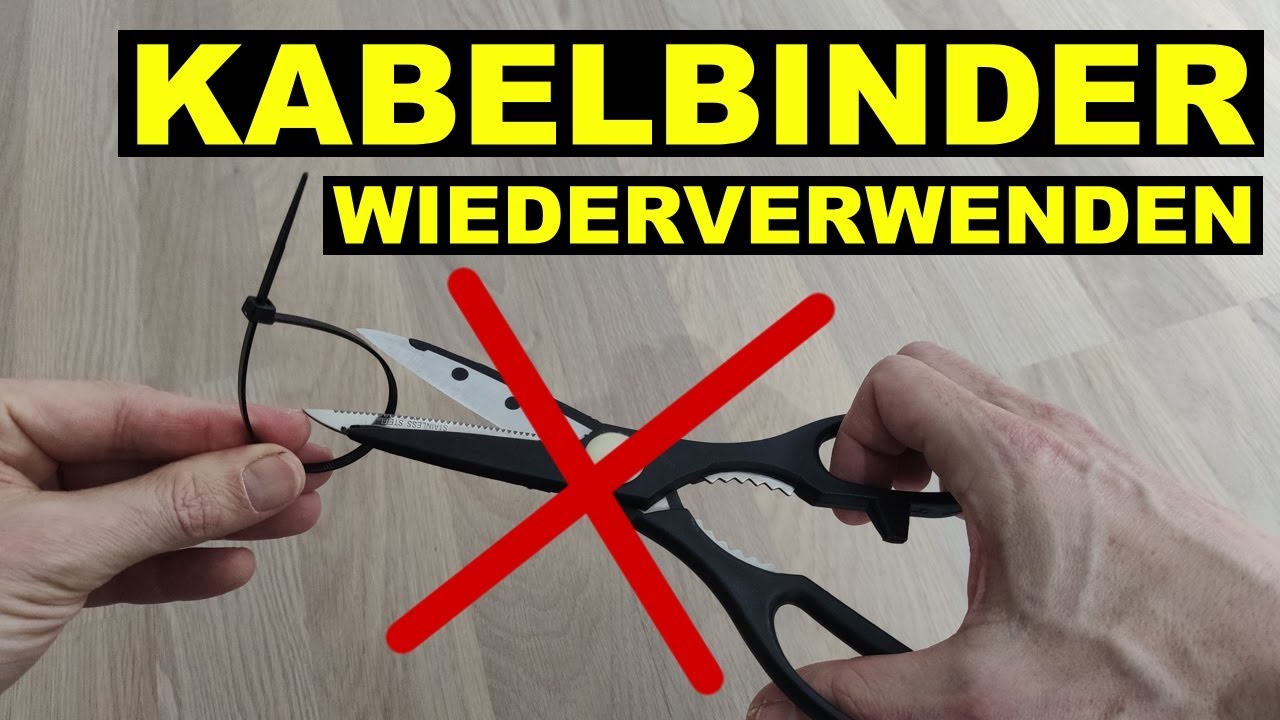 Kabelbinder öffnen ohne Schere (3 einfache Methoden)