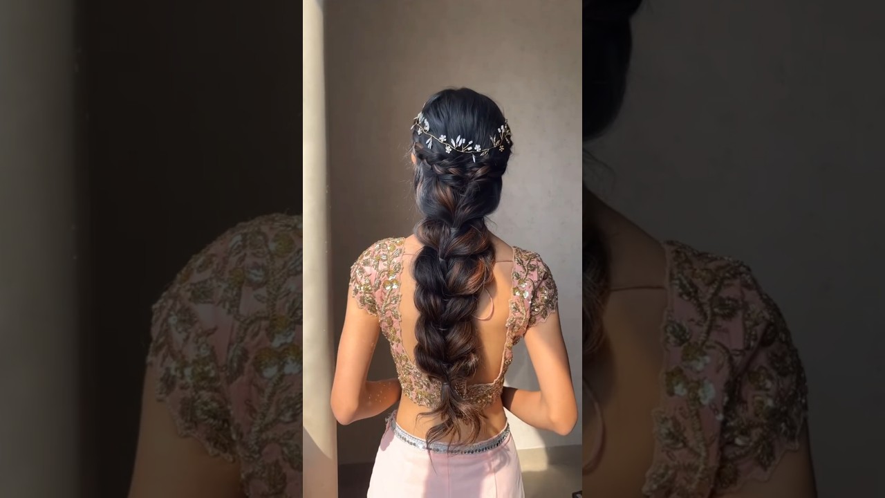 Braided Bridal Wedding Hairstyles 💞 #hairstyles #shorts #youtubeshorts