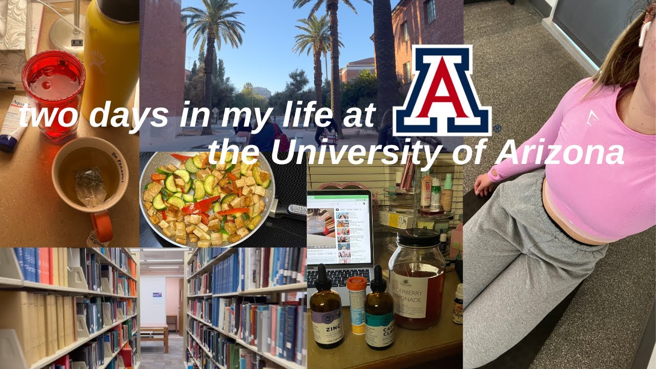 two sick days in my life at the university of arizona! the gym, cooking, gymshark haul, care package