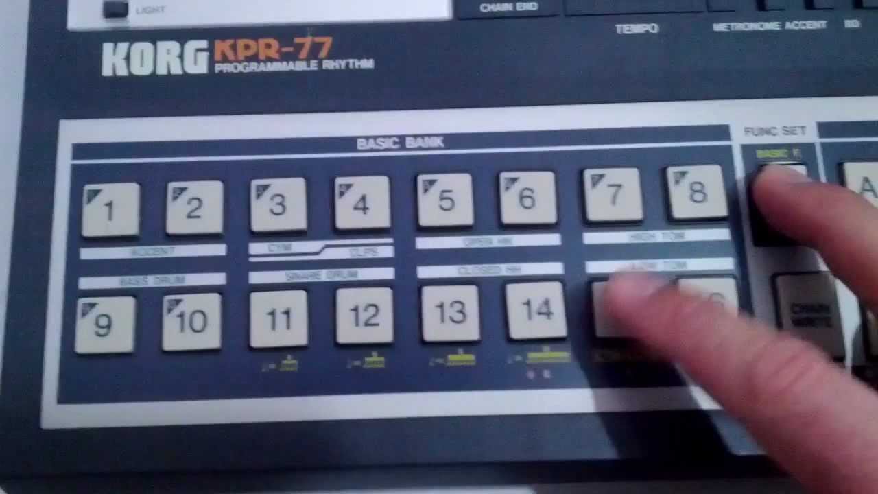 Korg KPR-77 Analog Drum Machine Quick Programming Demo