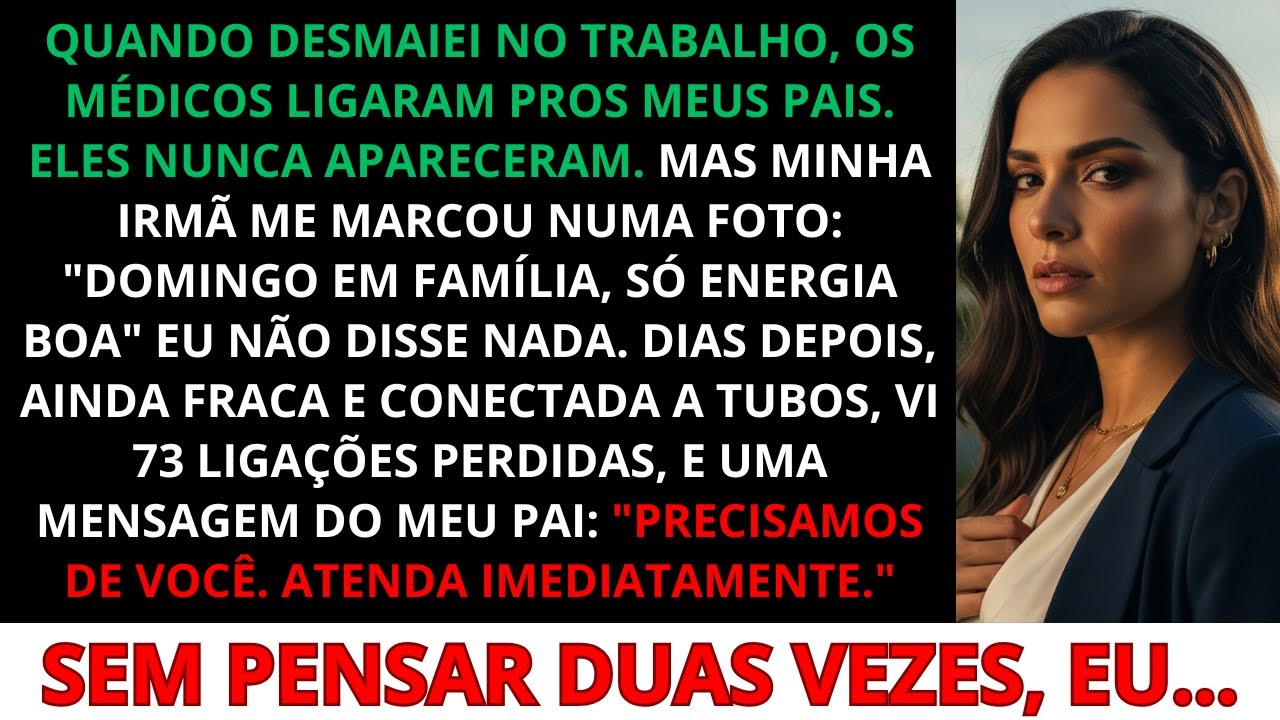 Desmaiei no trabalho e os m&eacute;dicos ligaram para meus pais&hellip; eles nunca foram, mas minha irm&atilde; postou.