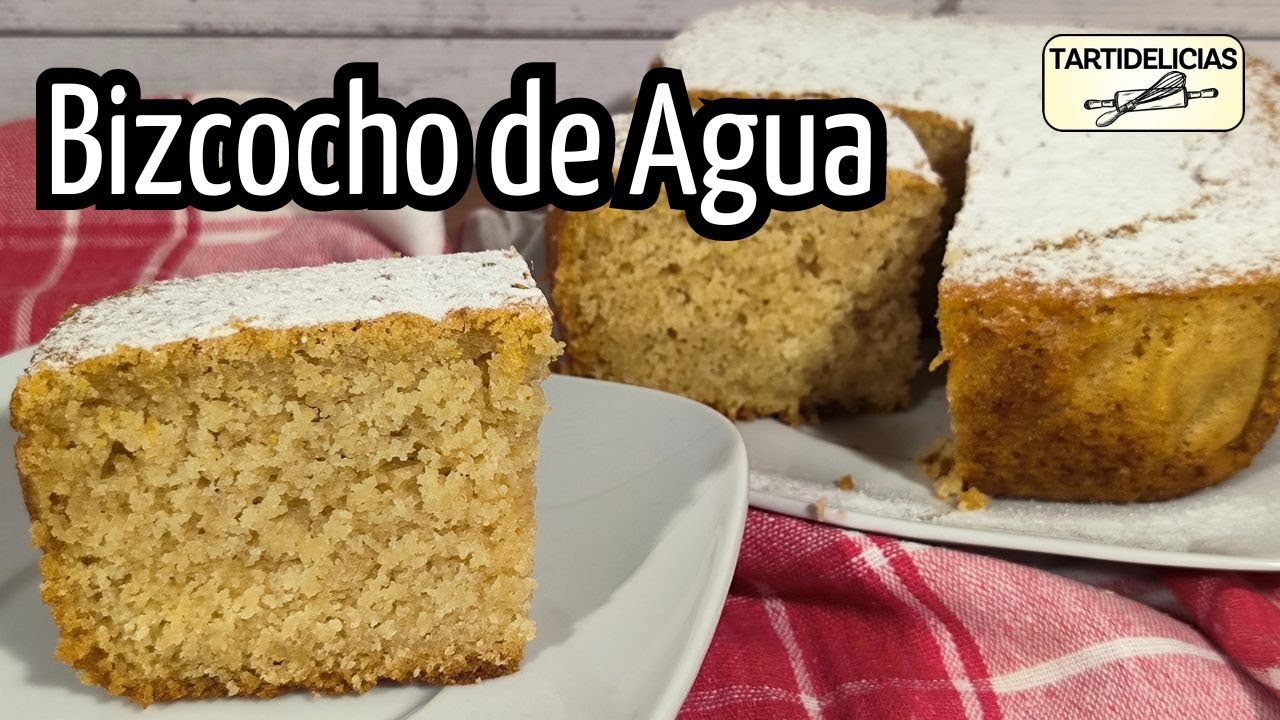 😱 SIN Huevos 🥚y SIN Leche 🥛el BIZCOCHO Más BARATO❗ BIZCOCHO de AGUA 🫗