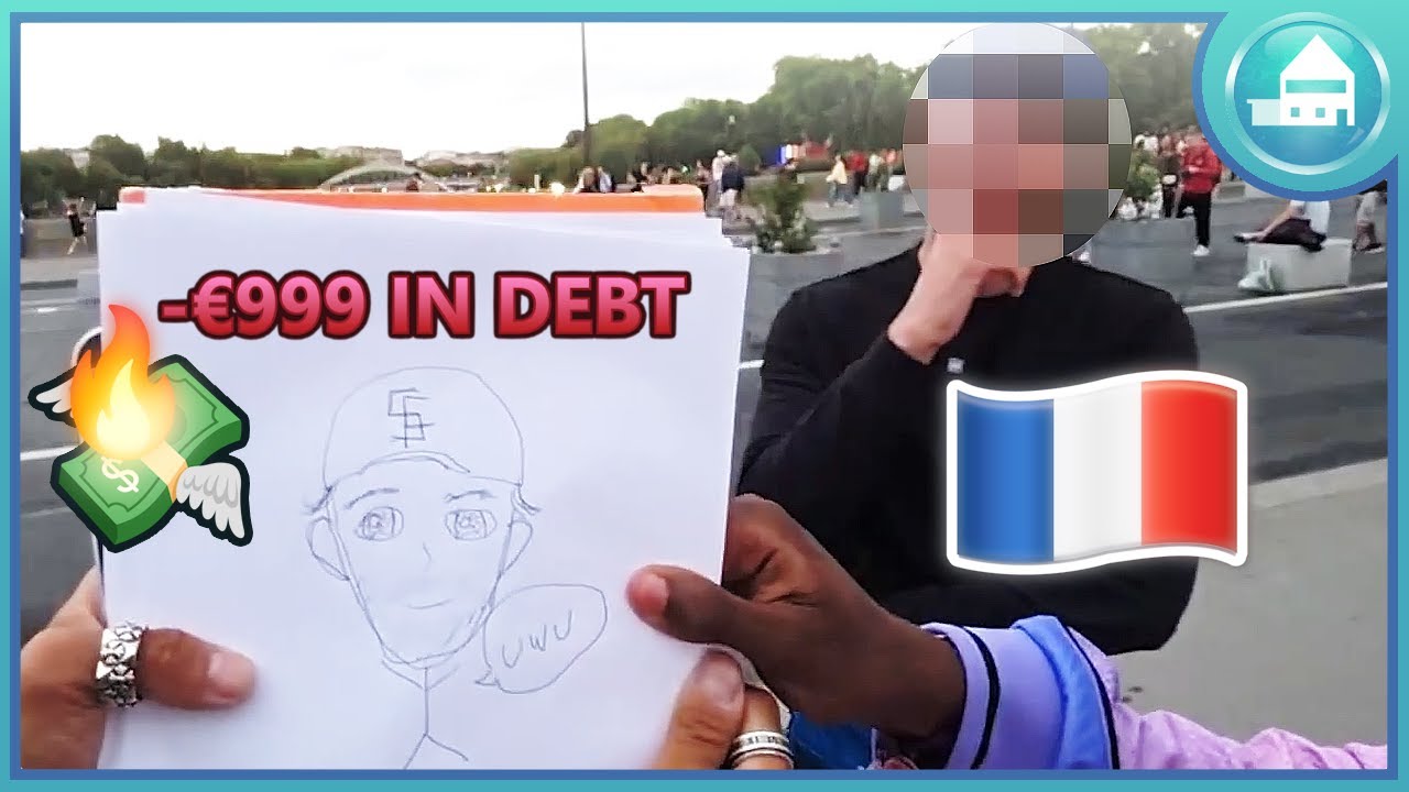 Yusuf7n Survives Off 1 Euro by Drawing People in Paris