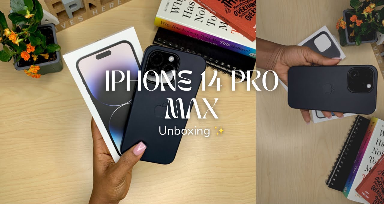 Iphone 14 pro max[1TB] Space Black aesthetic unboxing | setup + Magsafe accessories/IOS Setup |