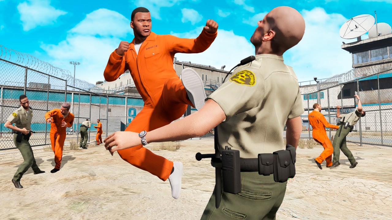 FUGINDO DA PRISÃO COMO UM NINJA NO GTA 5